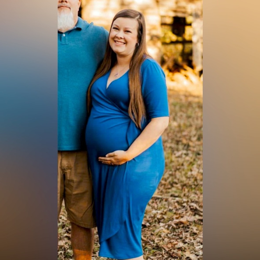 Sonoma Maternity Blue Wrap Dress